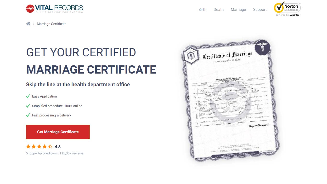 Get Your Certified Marriage Certificate - Vital Records Online